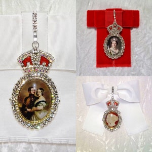 Royal Family Order Brooch. Royal Memorabilia, Display Collectible Gift.
