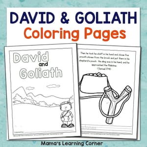 David and Goliath Bible Coloring Pages
