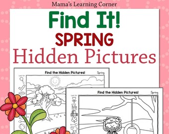 印刷可能な春の隠し絵ワークシート