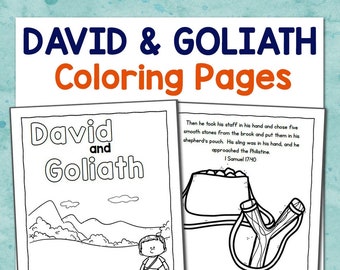 David and Goliath Bible Coloring Pages