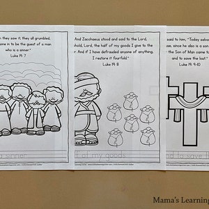 Zacchaeus Coloring Pages - Etsy