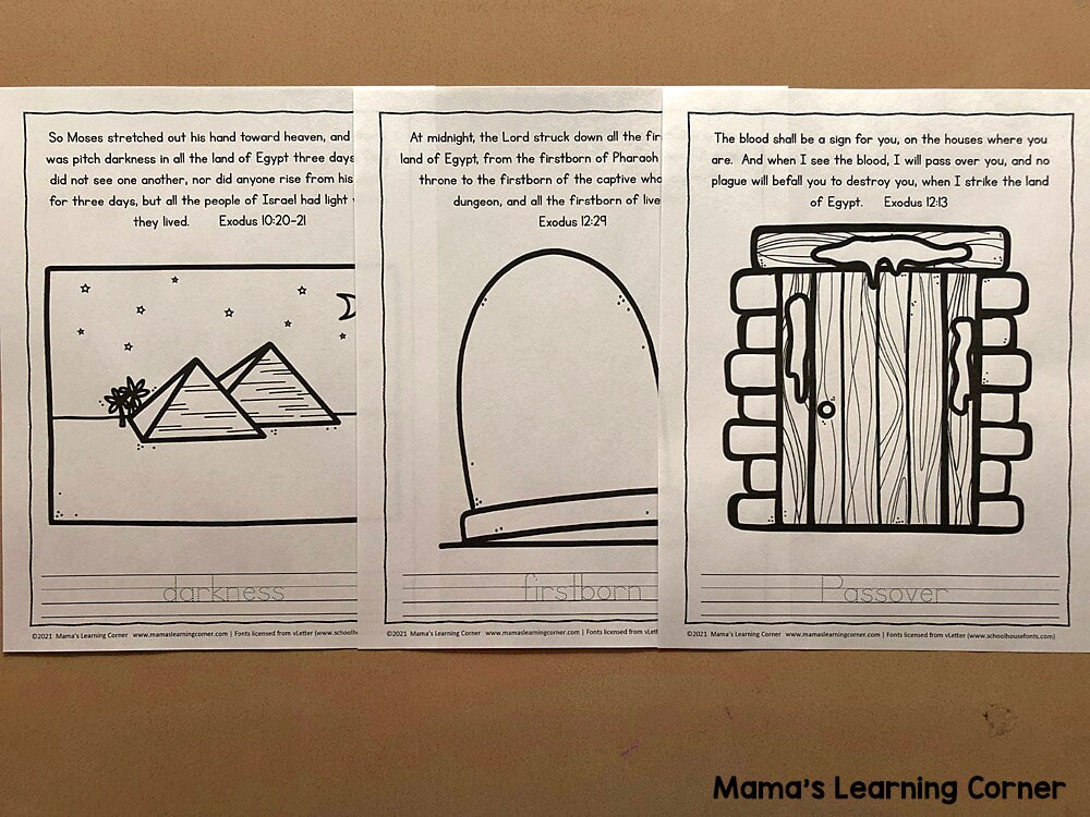 The Ten Plagues Bible Coloring Pages - Etsy