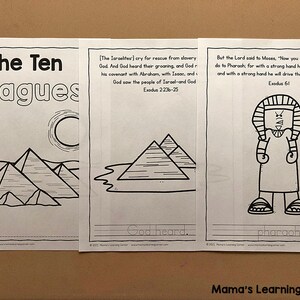 The Ten Plagues Bible Coloring Pages - Etsy