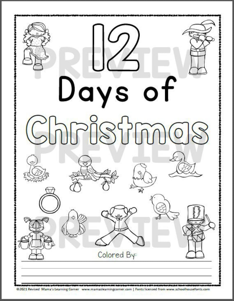 12 Days of Christmas Coloring Pages - Il 794xN.5559602390 Jv6k 