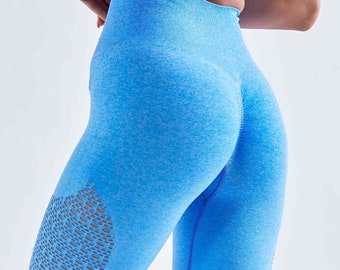 Damen Butt Lifting Hohe Taille Gym Yoga Hose Tummy Control Abnehmen dehnbar Workout Lauf Leggings Booty Lift