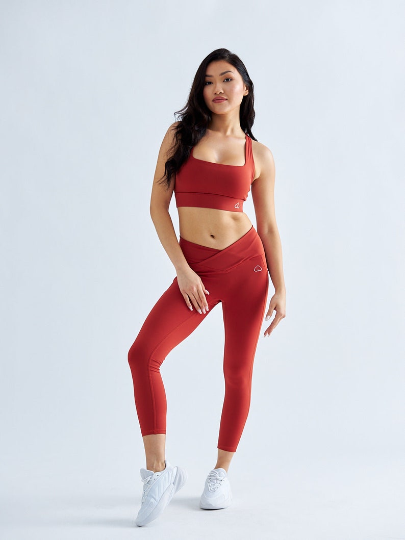 Sporty Spice - Brick Sports Leggings with Pockets