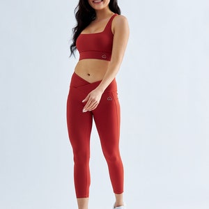 Sporty Spice - Brick Sports Leggings with Pockets