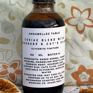 Essiac Blend with Soursop & Cat's Claw Glycerite Tincture
