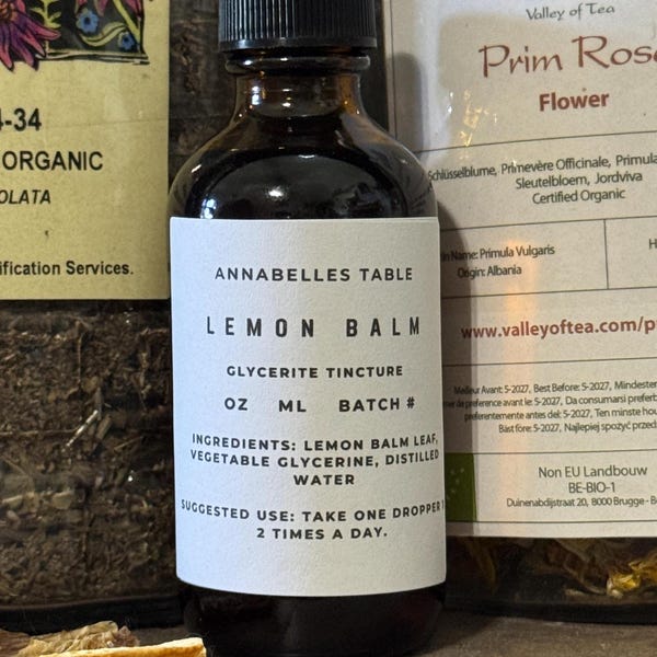 Lemon Balm Herbal Glycerite Tincture