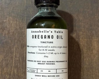 Oregano Oil, Glycerite, or Tincture Fresh Organic Herbal Product