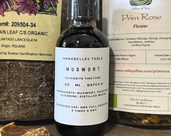 Mugwort Glycerite Tincture Natural Organic Product
