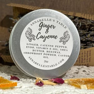 Warming Cayenne and Ginger Organic Herbal Salve