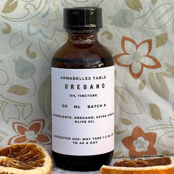 Oregano Oil, Glycerite, or Tincture Fresh Organic Herbal Product