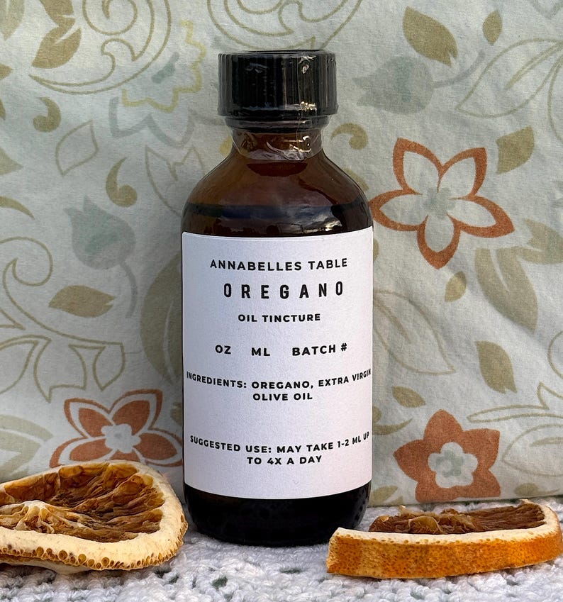 Oregano Oil or Glycerite Tincture Fresh Organic Herbal Product image 2