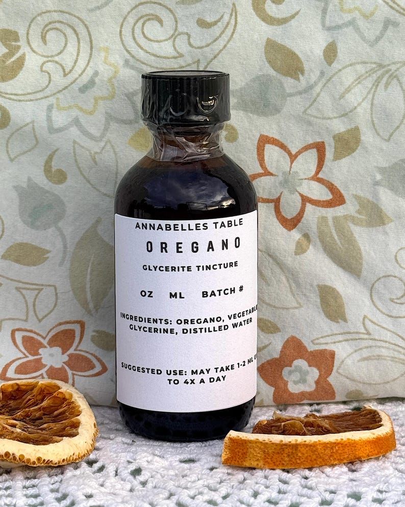 Oregano Oil or Glycerite Tincture Fresh Organic Herbal Product image 3