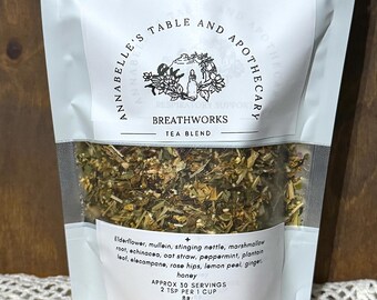 Breathworks Organic Herbal Tea Blend With Mullein & Elecampane