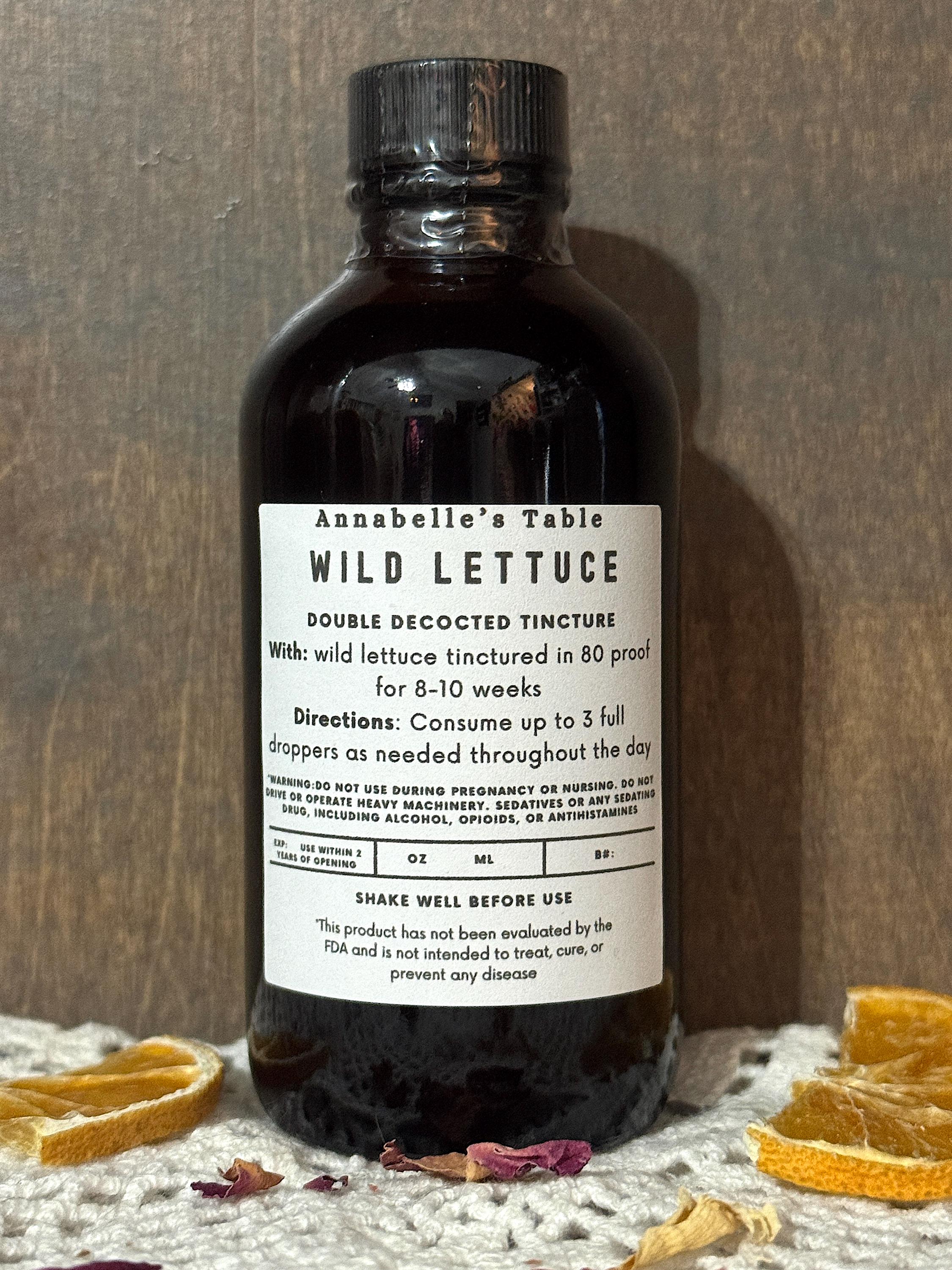 Wild Lettuce Double Decocted All Natural Organic Herbal Tincture