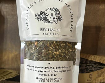 ReviTealize Organic Herbal Tea Blend with Ginkgo Biloba and Yerba Mate