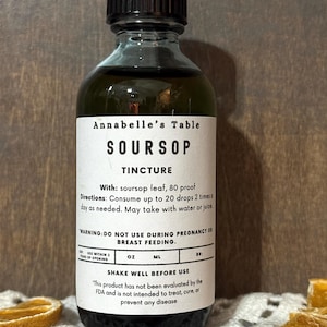 Soursop Graviola Tincture Natural Organic Herbal Product