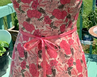 Ann Taylor Loft Soft Pink Belted Midi Dress With Floral Pattern and Scoop Neck Size 0 Etsy