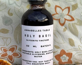 Holy Basil Tulsi Organic Glycerite Tincture