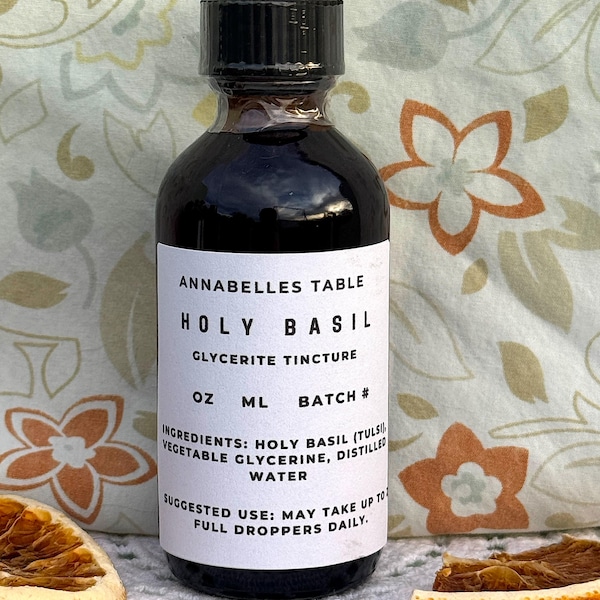Holy Basil Tulsi Organic Glycerite Tincture