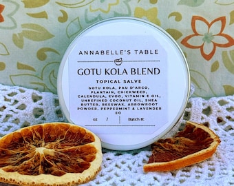 Organic Herbal Salve with Gotu Kola Plantain Pau D'arco Chickweed