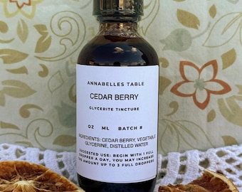 Cedar Berry Glycerite Tincture Natural Organic Product