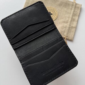 Horween leren portemonnee, Dundas-kaarthouder, handgemaakte portemonnee, volnerfleer, minimalistische portemonnee, plantaardig leer, gepersonaliseerde portemonnee