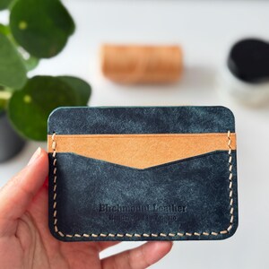 Badalassi Carlo Pueblo, Tarjetero de piel, Cartera de piel Pueblo, Piel flor, Cartera minimalista, Piel italiana, Regalo para él
