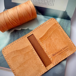 Cartera de piel Pueblo, Badalassi Carlo Pueblo, Cartera de piel hecha a mano, Cartera vertical, Piel flor, Piel italiana, Cartera plegable