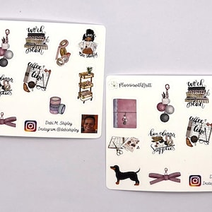 Planner conference custom contact cards, on premium matte sticker paper