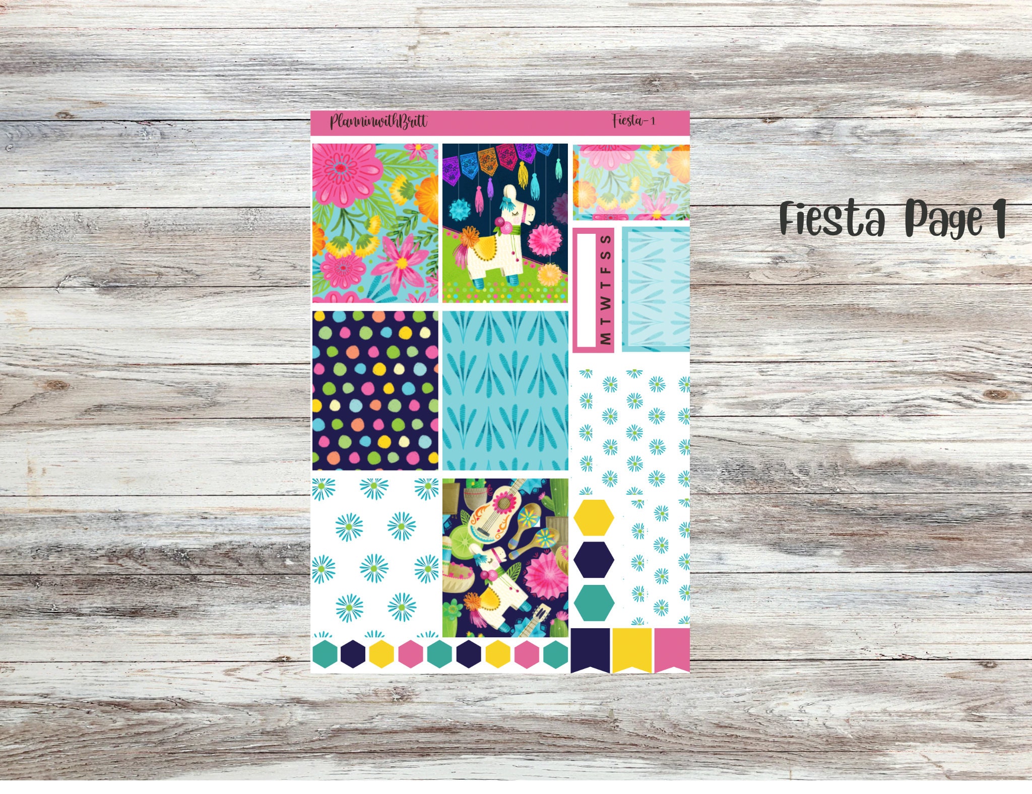 Fiesta Weekly Planner Sticker Kit for Erin Condren Makselife - Etsy