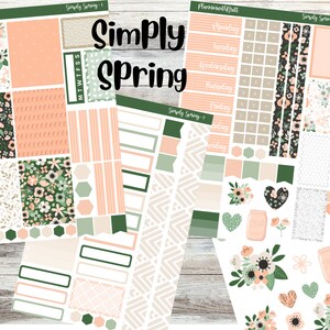 Simply Spring Weekly Planner Sticker Kit  for Erin Condren, Makselife, Plum Paper, Happy Planner and more!