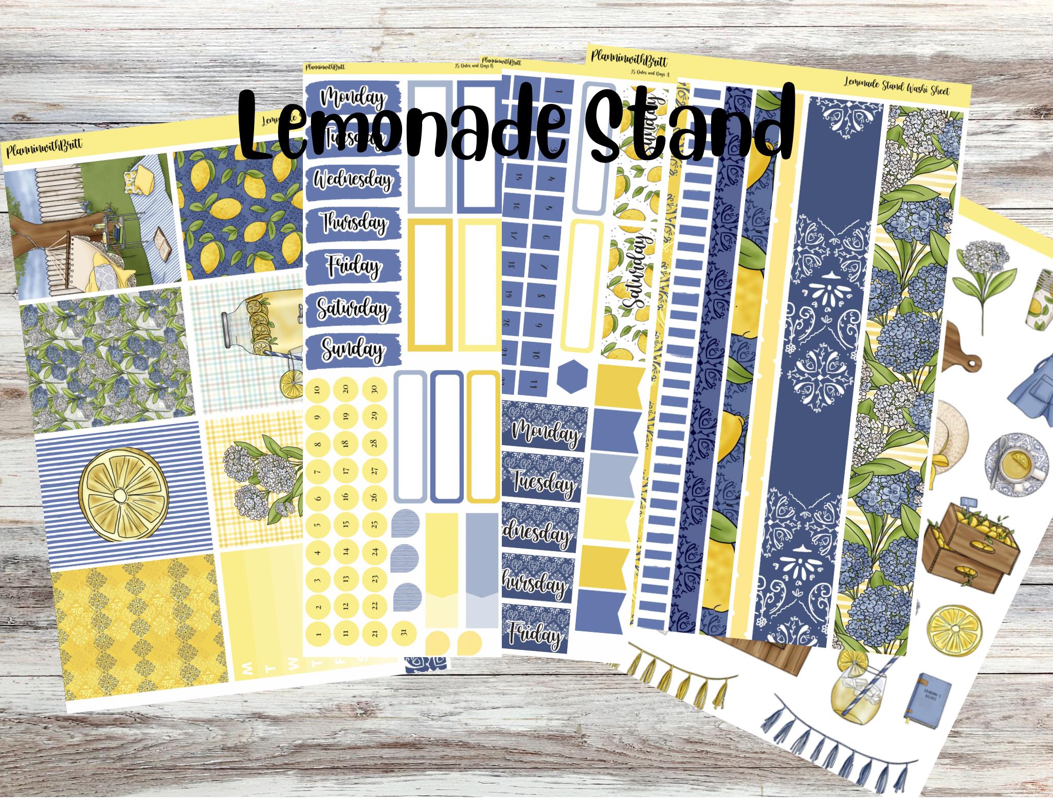 Lemonade Stand Weekly Planner Sticker Kit for Erin Condren, Makselife ...