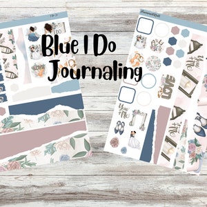 Blue I Do Journaling Weekly Kit for Erin Condren, Makselife, Happy Planner, Plum Paper, Bullet Journaling kit and more