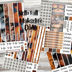 Hello Fall Makselife Daily A5 planner sticker kit