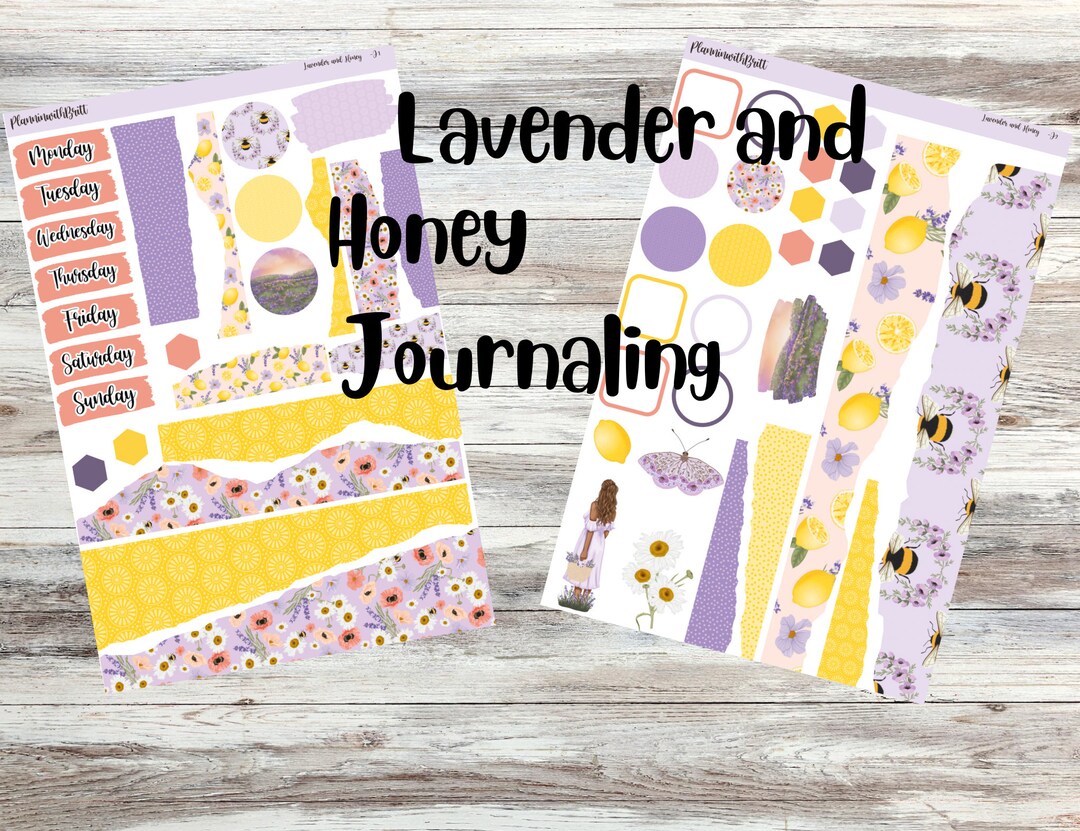 Lavender and Honey Journaling Weekly Kit for Erin Condren, Makselife ...