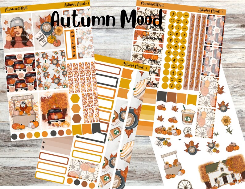Autumn Mood Weekly Planner Sticker Kit for Erin Condren, Makselife ...