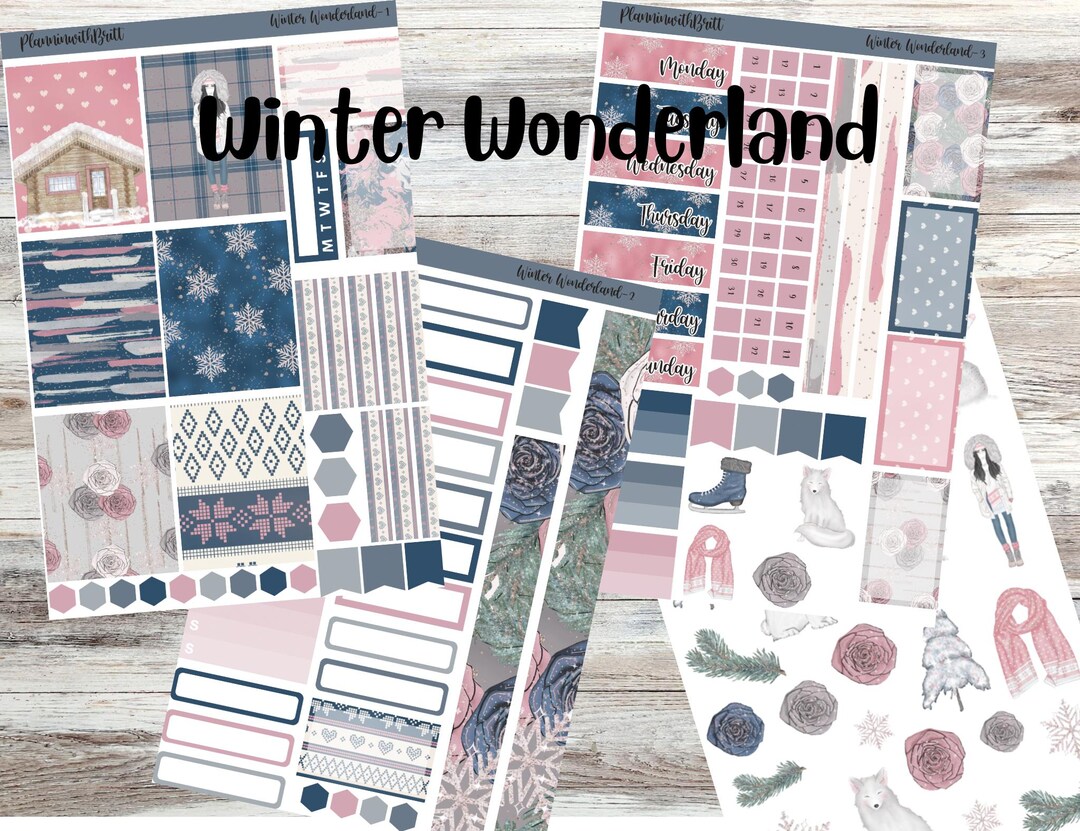 Winter Wonderland Weekly Planner Sticker Kit for Erin Condren ...