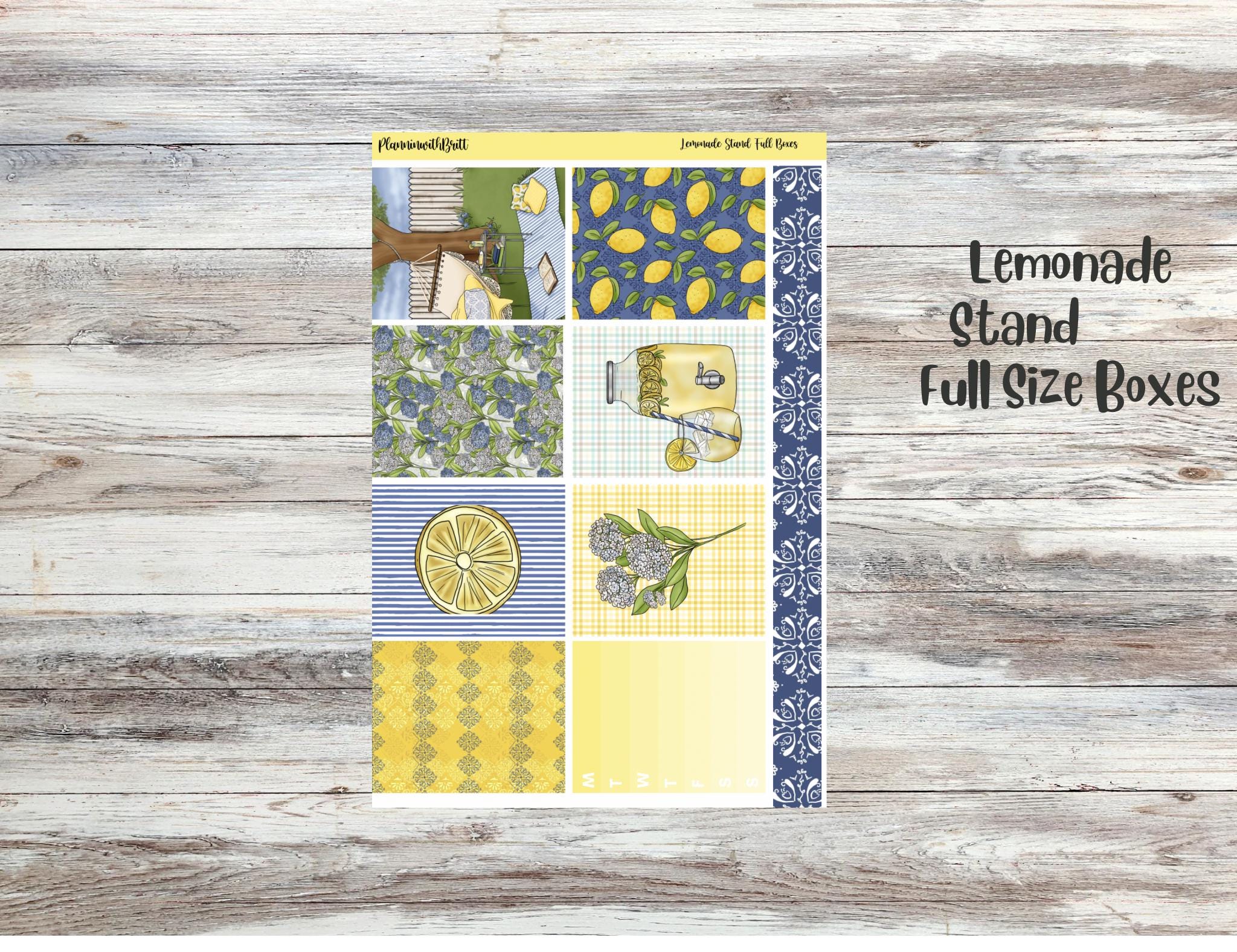 Lemonade Stand Weekly Planner Sticker Kit for Erin Condren, Makselife ...