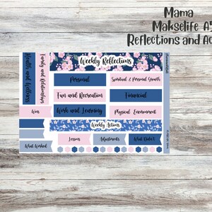 Mama Makselife weekly actions/reflections sheet