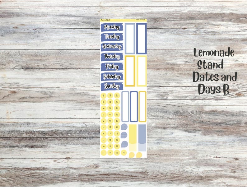 Lemonade Stand Weekly Planner Sticker Kit for Erin Condren, Makselife ...