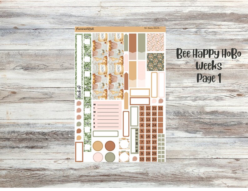 Bee Happy Hobonichi Weeks Planner Sticker Kit - Etsy