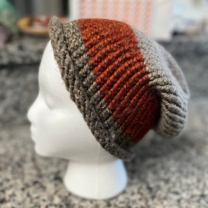 Scrap Yarn Medley Series- Farmhouse Harvest Slouchy Beanie
