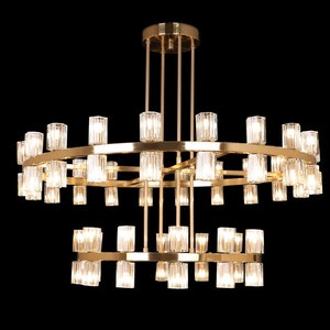 Arroseur 2-Tier Round Crystal Chandelier