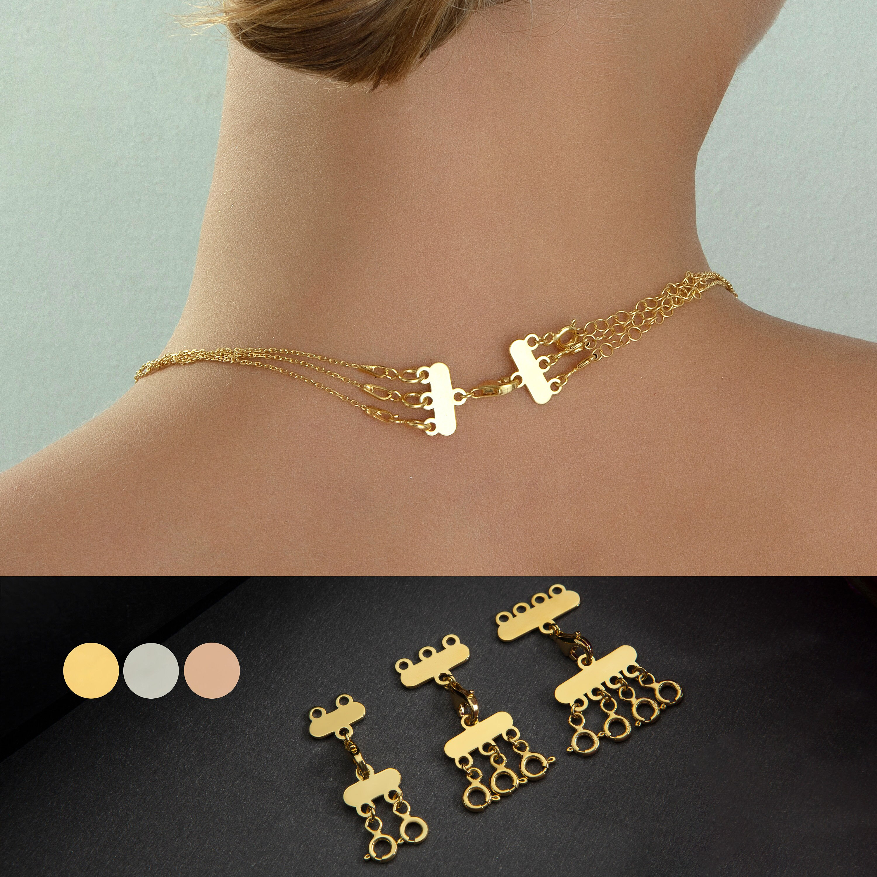 Layered Necklace Detangler, 14K Gold Filled Detangler Clasp