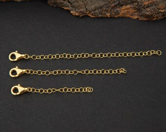 14K Gold Plated Chain Extender: Adjustable Necklace & Bracelet