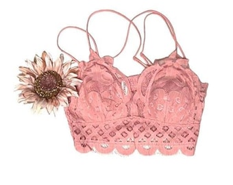 Crochet Lace Zenana Bralette with Bra Pads 2X