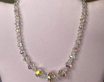Aurora Borealis/Crystal Vintage Necklace